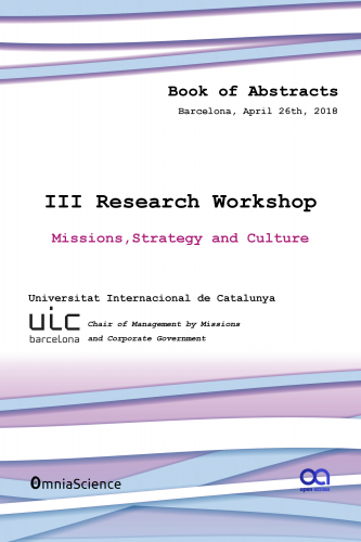 Cubierta para 3rd Research Workshop: Missions, leadership and sustainability (UIC 2018 - Barcelona)